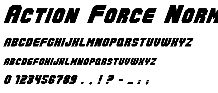 Action Force Normal font